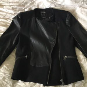 Zara leather and wool jacket